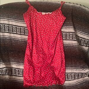 #1015**Red Polka Dot Dress